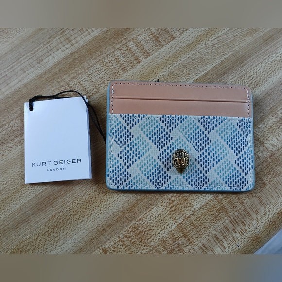 Kurt Geiger Blue and Tan Card Holder - Picture 1 of 10